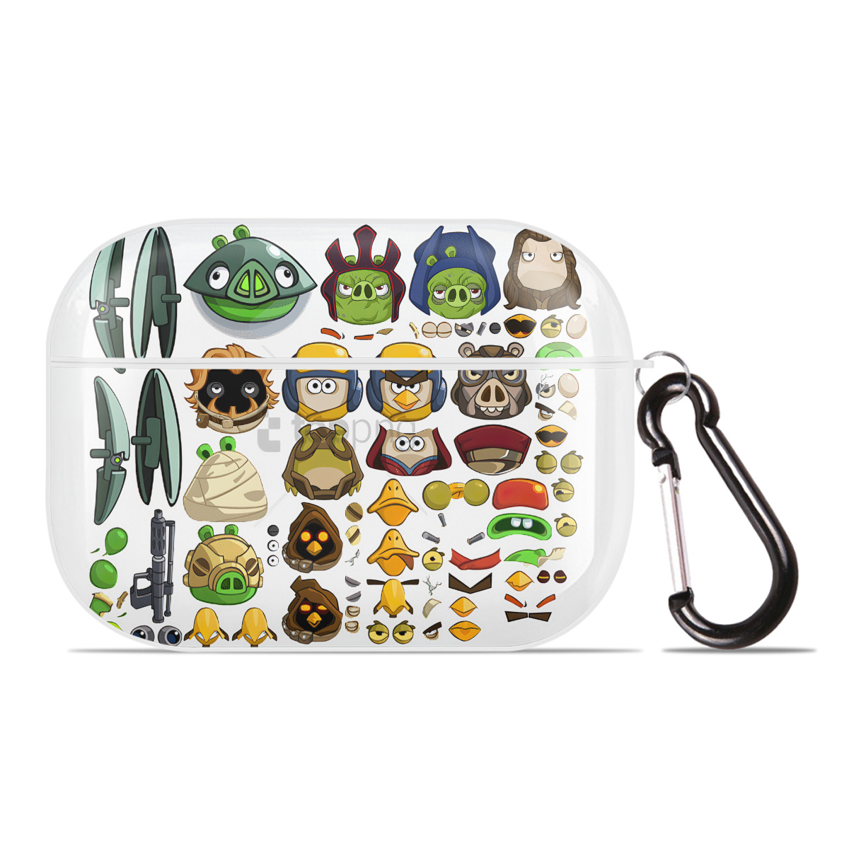 （画像用） Angry Birds アングリーバード 【AirPods Pro用】ハードシェル保護ケース 耐衝撃・防指紋・カラビナ付き商品仕様