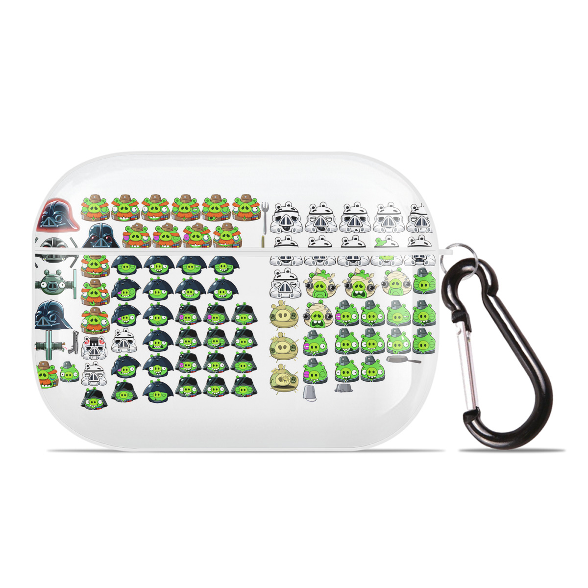 （画像用） Angry Birds アングリーバード 【AirPods Pro用】ハードシェル保護ケース 耐衝撃・防指紋・カラビナ付き商品仕様