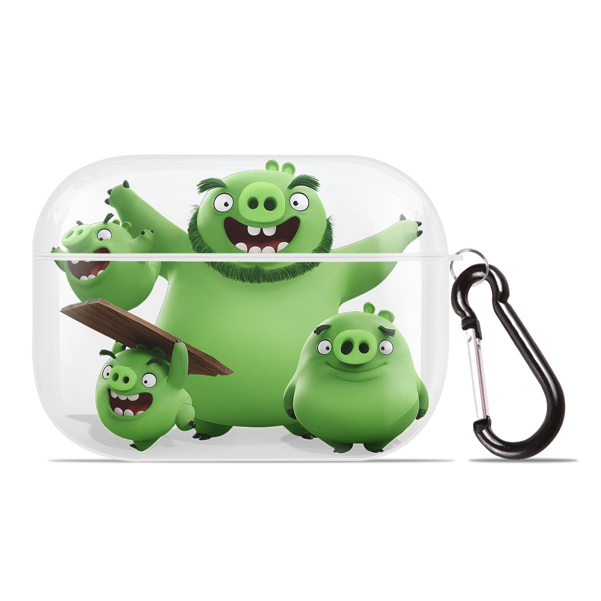 （画像用） Angry Birds アングリーバード 【AirPods Pro用】ハードシェル保護ケース 耐衝撃・防指紋・カラビナ付き商品仕様