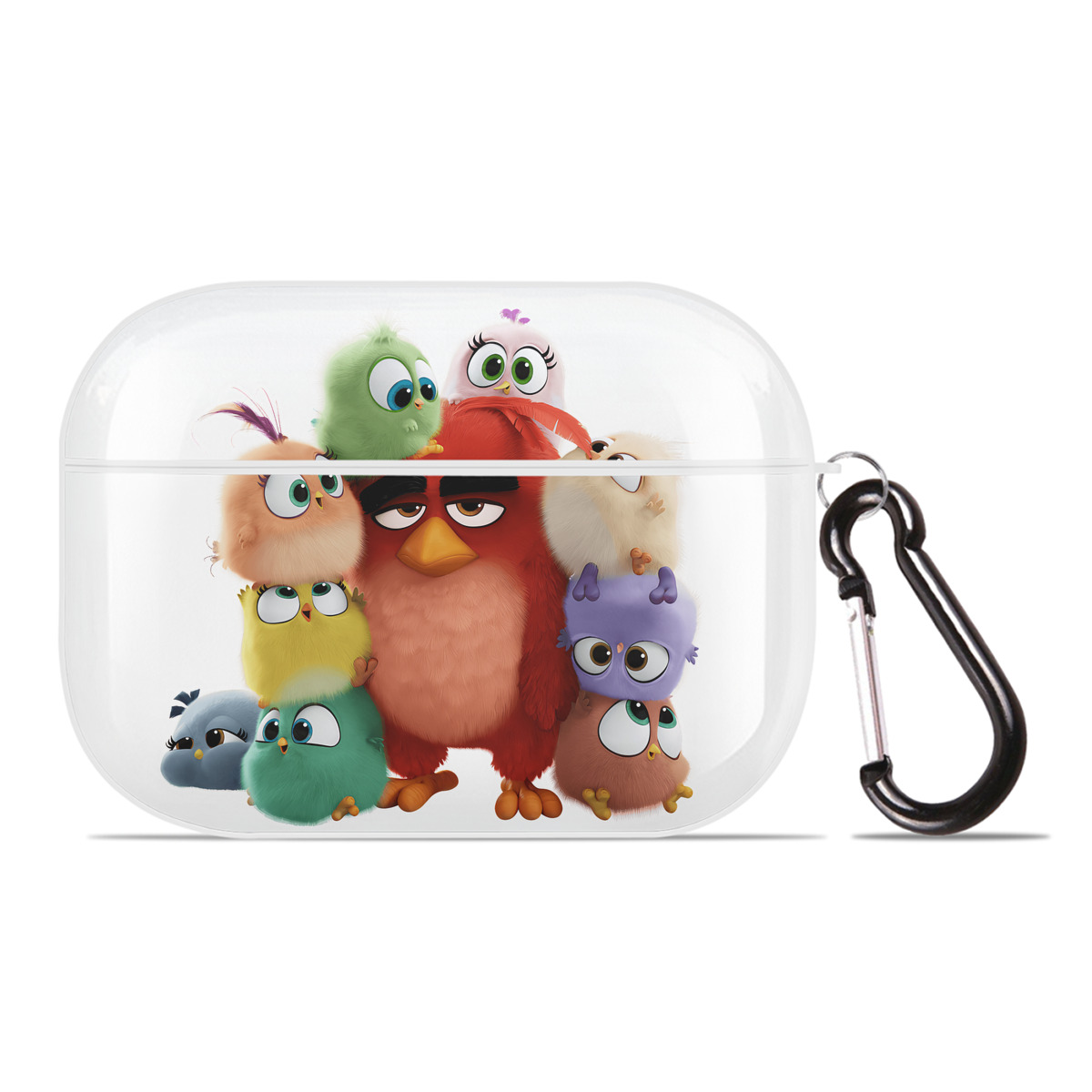 （画像用） Angry Birds アングリーバード 【AirPods Pro用】ハードシェル保護ケース 耐衝撃・防指紋・カラビナ付き商品仕様