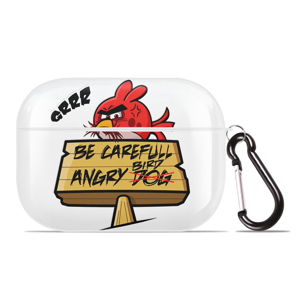 （画像用） Angry Birds アングリーバード 【AirPods Pro用】ハードシェル保護ケース 耐衝撃・防指紋・カラビナ付き商品仕様