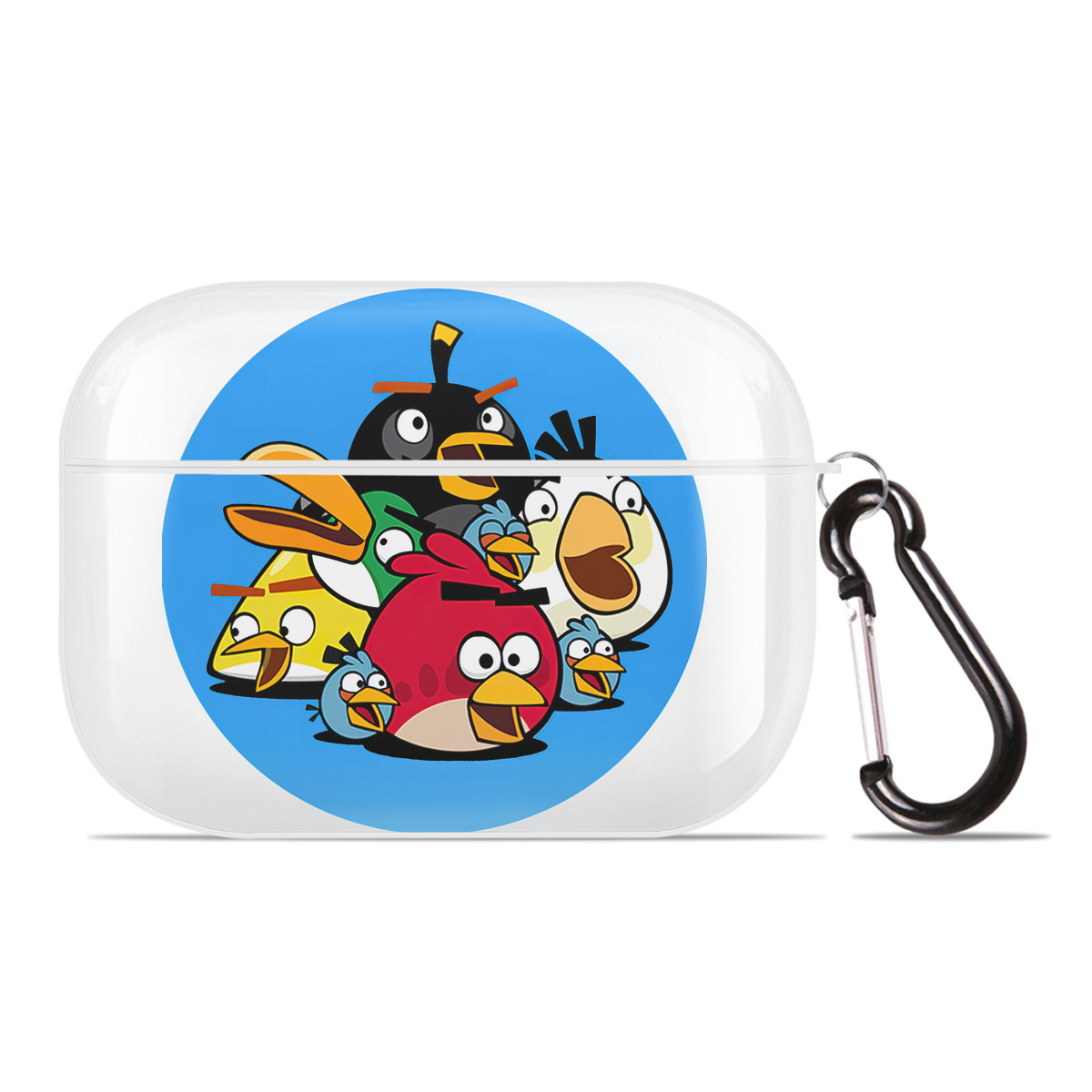 （画像用） Angry Birds アングリーバード 【AirPods Pro用】ハードシェル保護ケース 耐衝撃・防指紋・カラビナ付き商品仕様