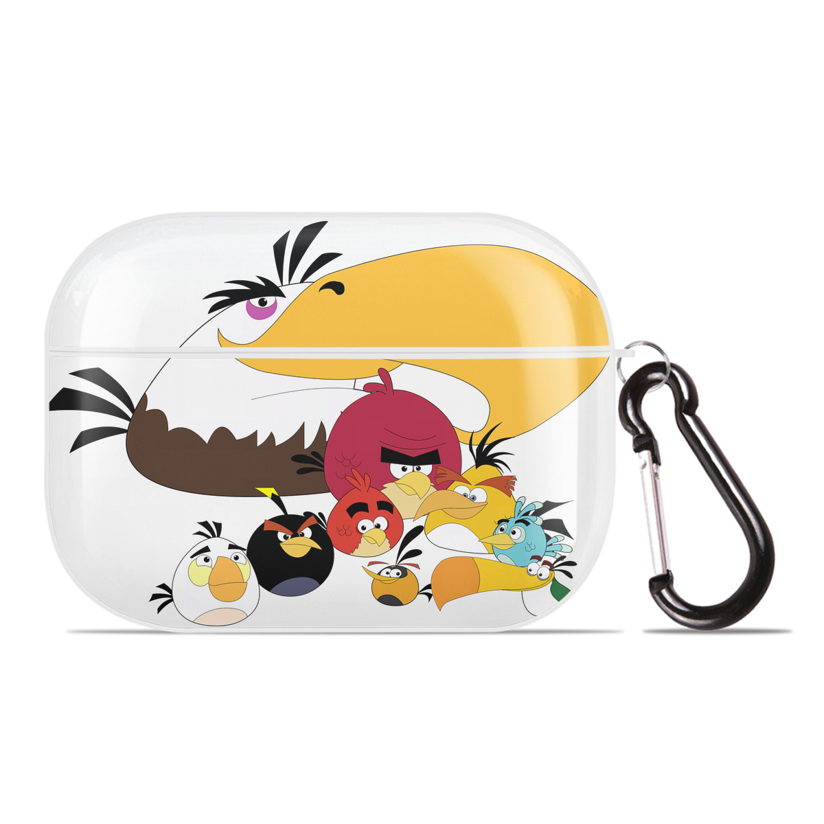 （画像用） Angry Birds アングリーバード 【AirPods Pro用】ハードシェル保護ケース 耐衝撃・防指紋・カラビナ付き商品仕様
