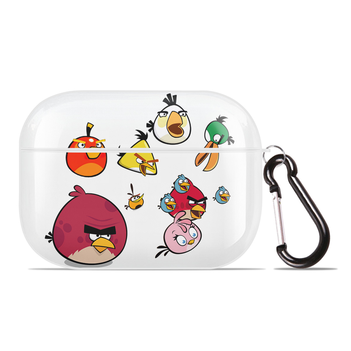 （画像用） Angry Birds アングリーバード 【AirPods Pro用】ハードシェル保護ケース 耐衝撃・防指紋・カラビナ付き商品仕様