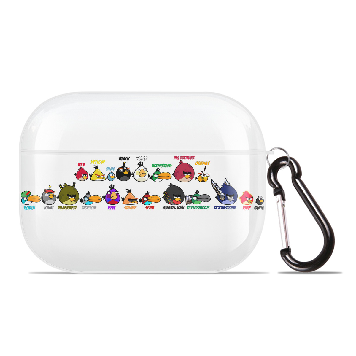 （画像用） Angry Birds アングリーバード 【AirPods Pro用】ハードシェル保護ケース 耐衝撃・防指紋・カラビナ付き商品仕様