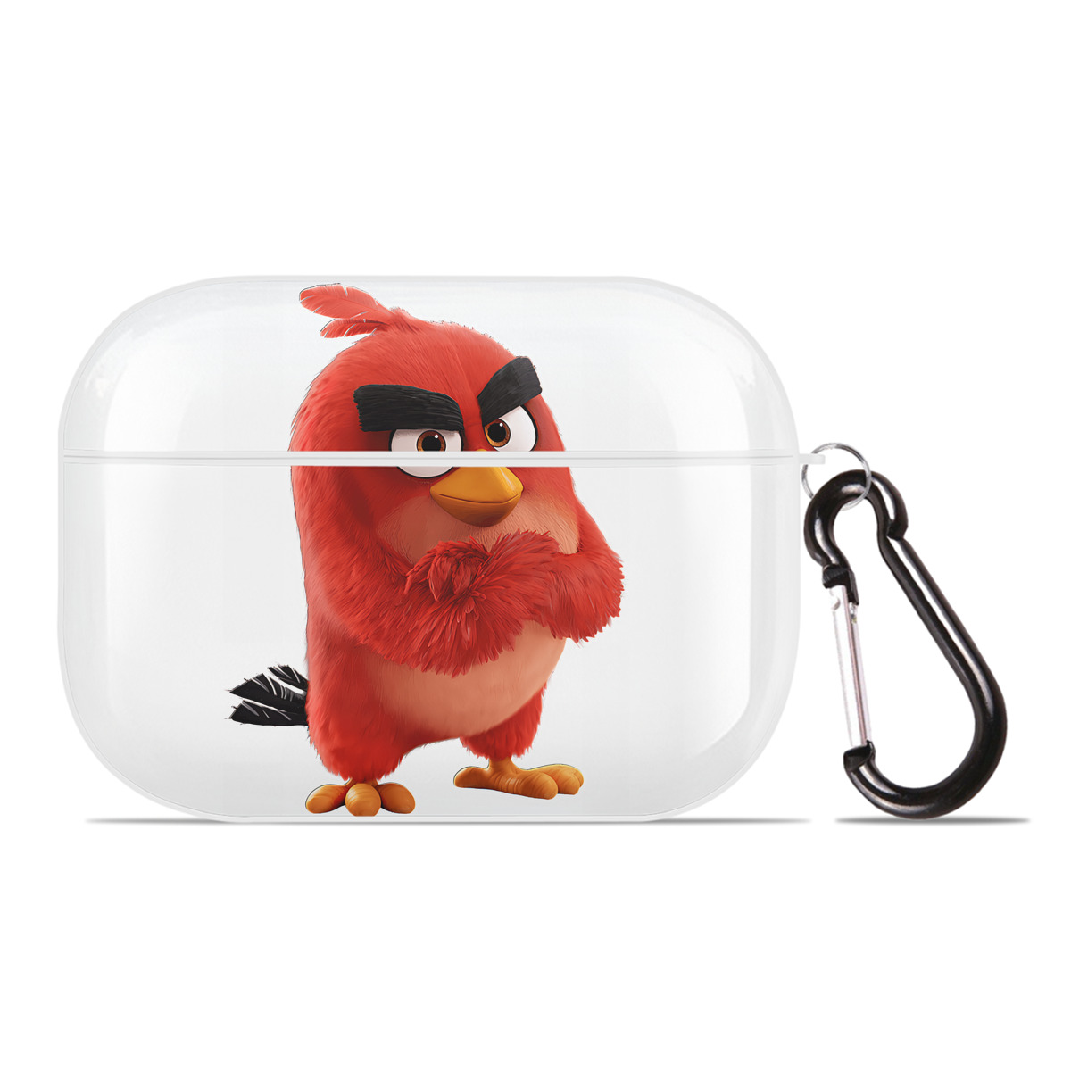 （画像用） Angry Birds アングリーバード 【AirPods Pro用】ハードシェル保護ケース 耐衝撃・防指紋・カラビナ付き商品仕様