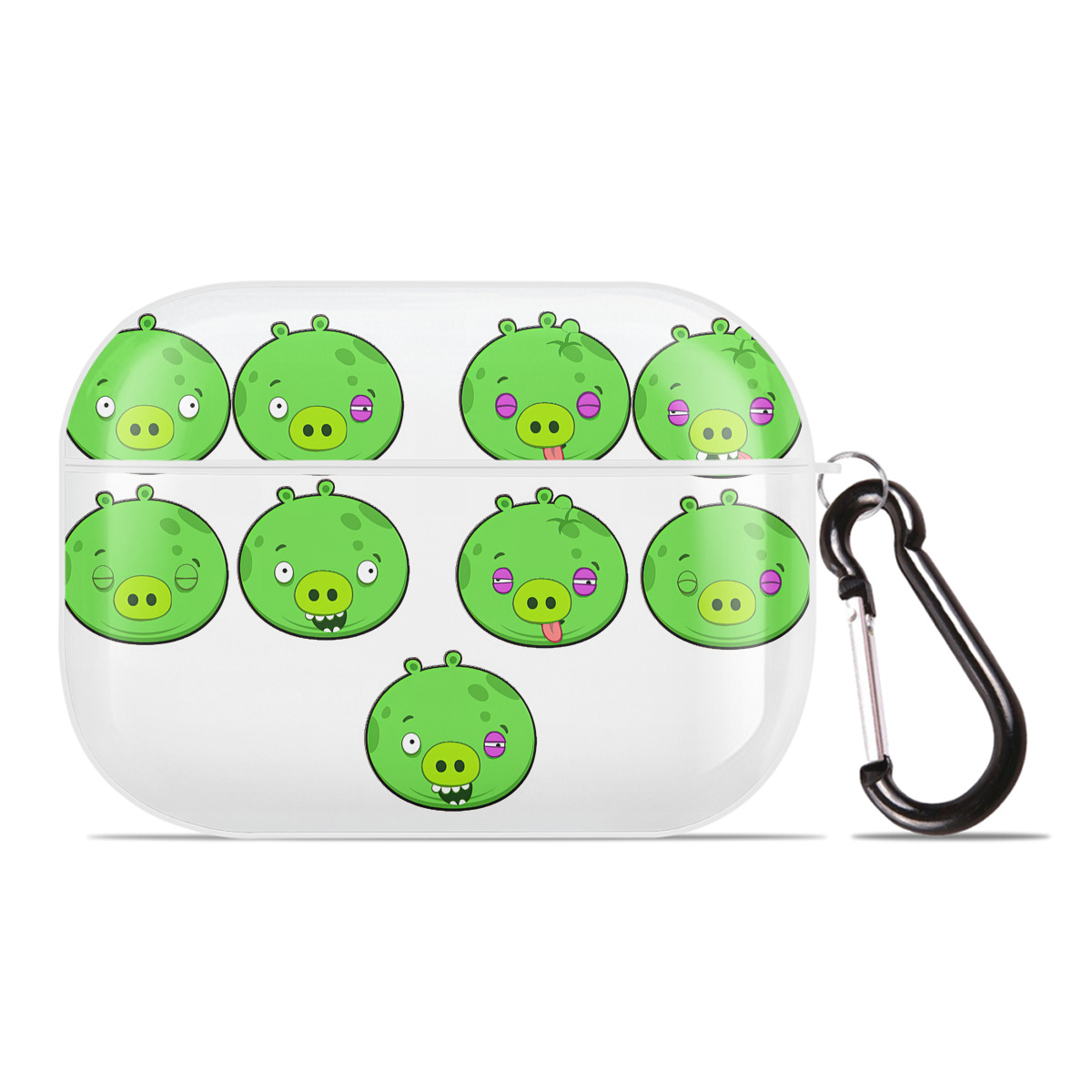 （画像用） Angry Birds アングリーバード 【AirPods Pro用】ハードシェル保護ケース 耐衝撃・防指紋・カラビナ付き商品仕様