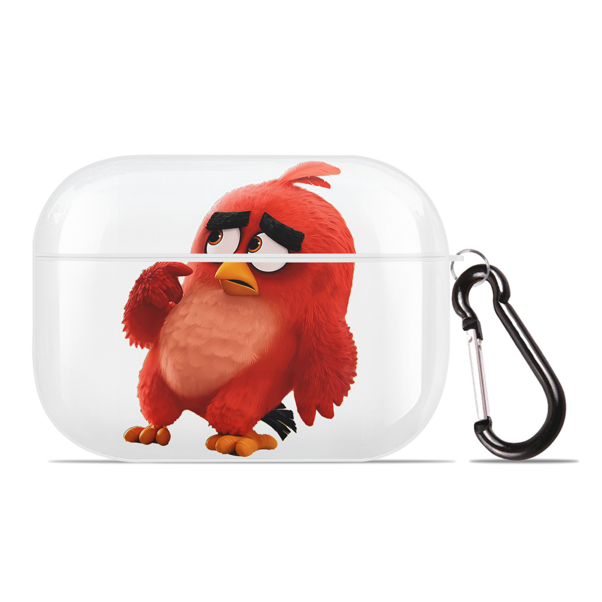 （画像用） Angry Birds アングリーバード 【AirPods Pro用】ハードシェル保護ケース 耐衝撃・防指紋・カラビナ付き商品仕様