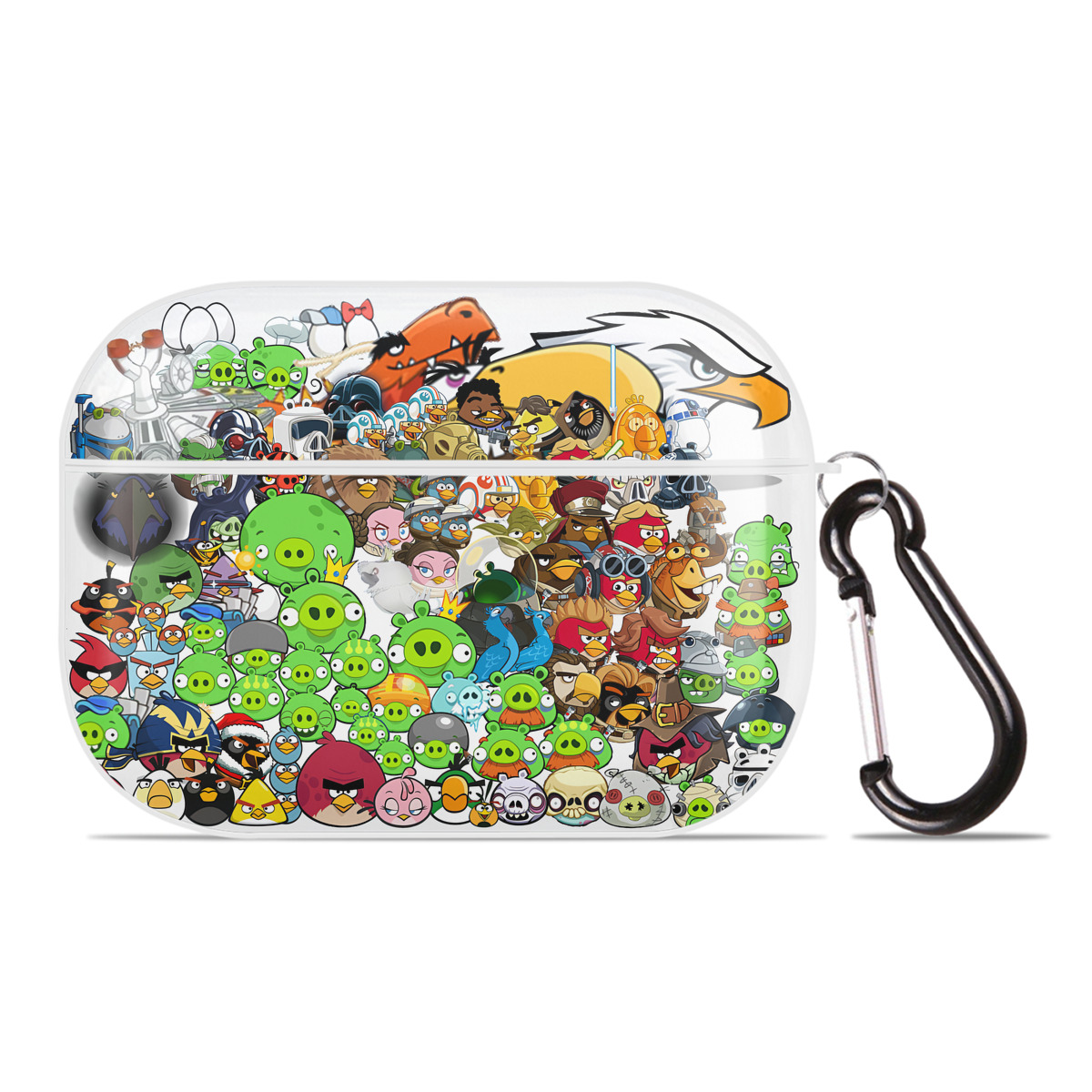 （画像用） Angry Birds アングリーバード 【AirPods Pro用】ハードシェル保護ケース 耐衝撃・防指紋・カラビナ付き商品仕様