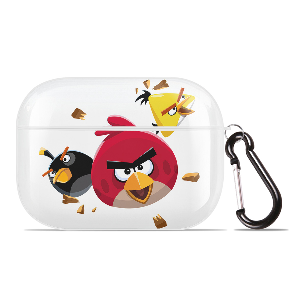 （画像用） Angry Birds アングリーバード 【AirPods Pro用】ハードシェル保護ケース 耐衝撃・防指紋・カラビナ付き商品仕様