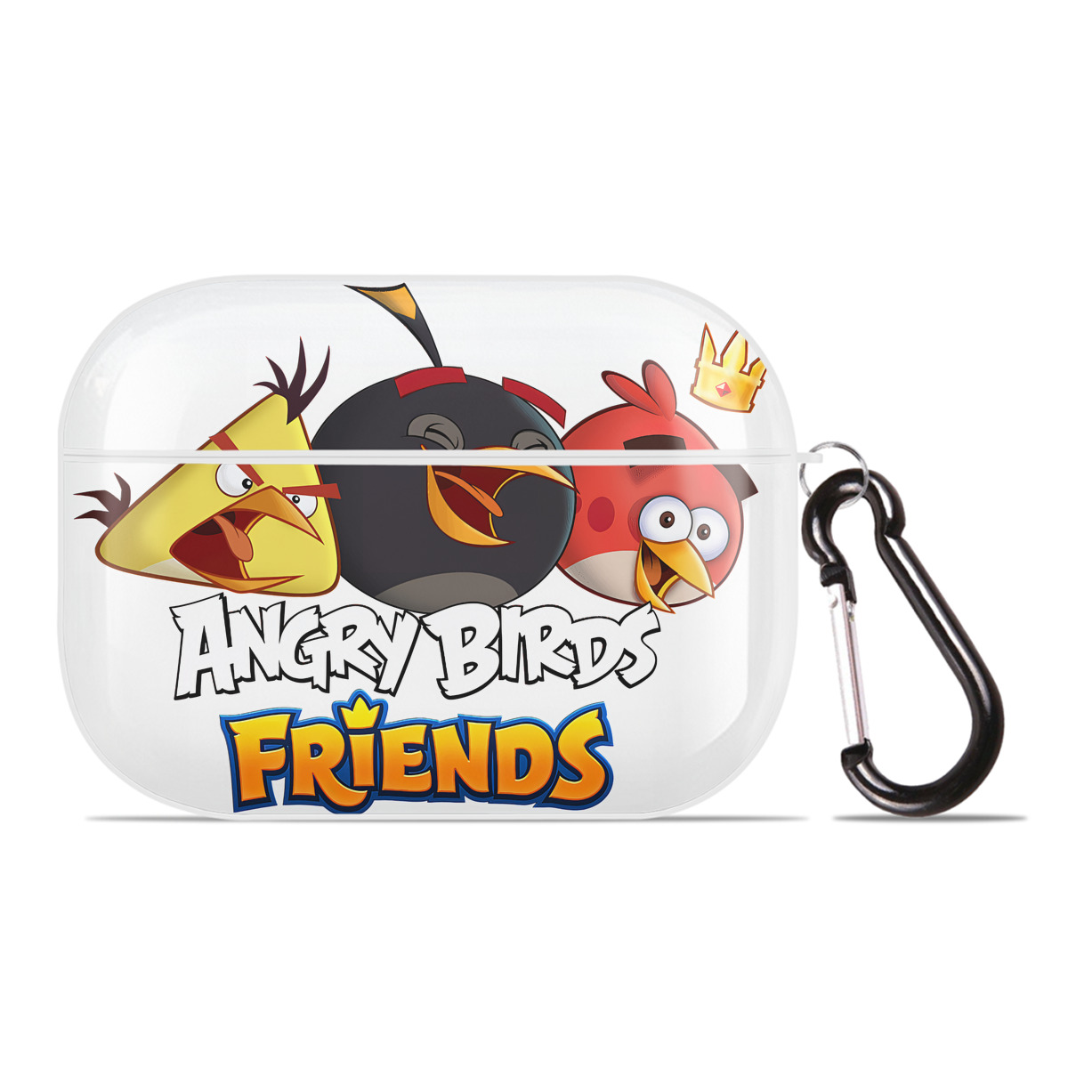 （画像用） Angry Birds アングリーバード 【AirPods Pro用】ハードシェル保護ケース 耐衝撃・防指紋・カラビナ付き商品仕様
