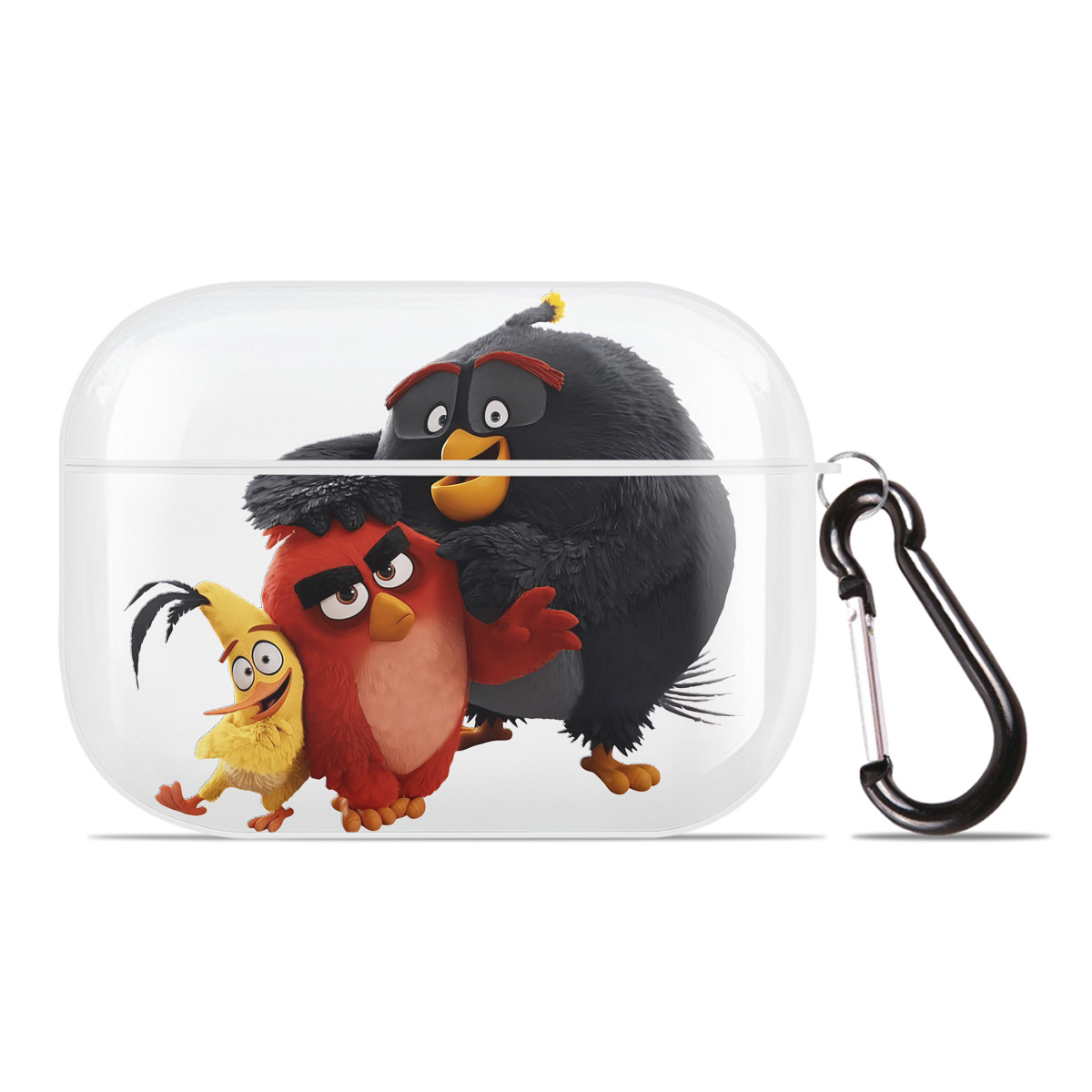 （画像用） Angry Birds アングリーバード 【AirPods Pro用】ハードシェル保護ケース 耐衝撃・防指紋・カラビナ付き商品仕様