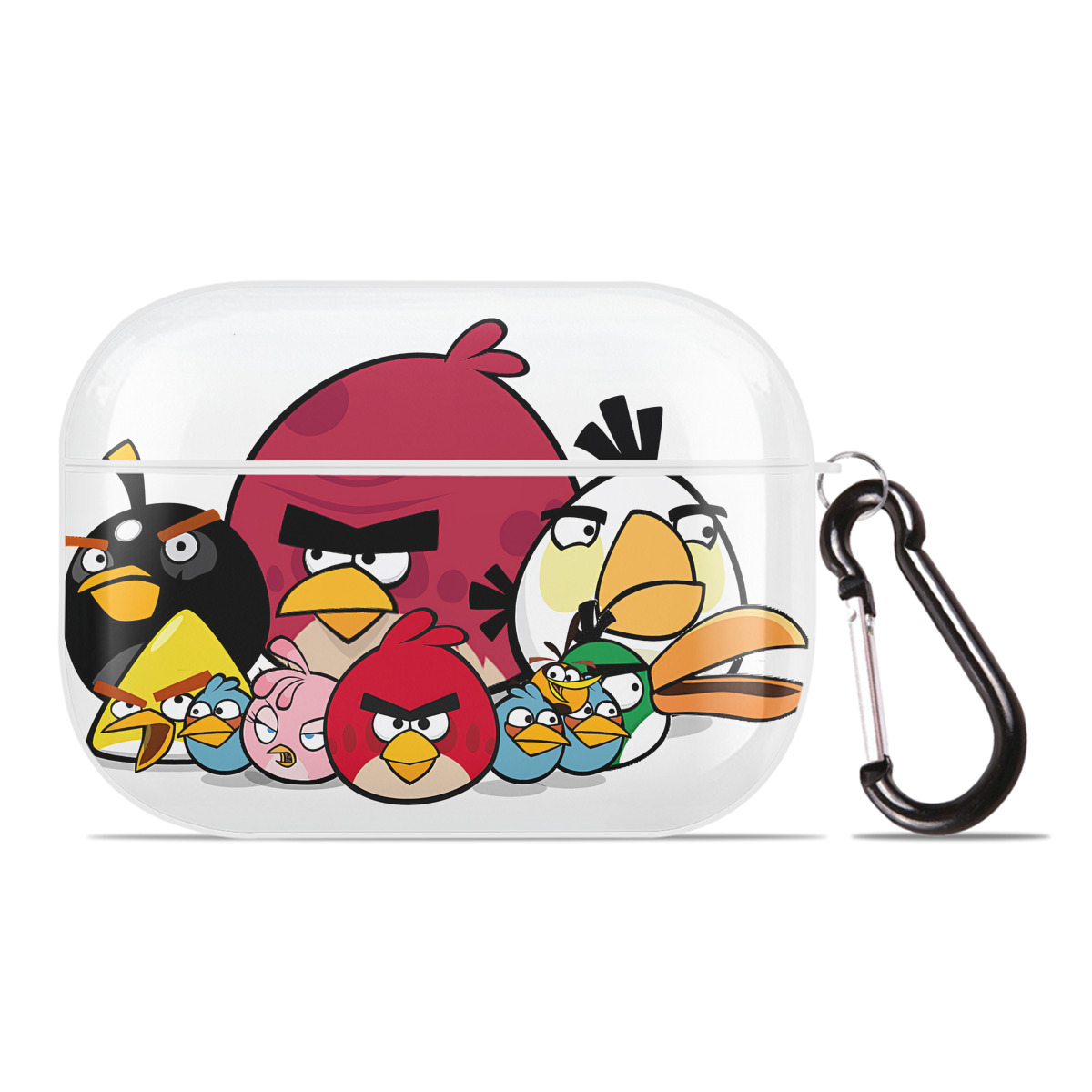 （画像用） Angry Birds アングリーバード 【AirPods Pro用】ハードシェル保護ケース 耐衝撃・防指紋・カラビナ付き商品仕様