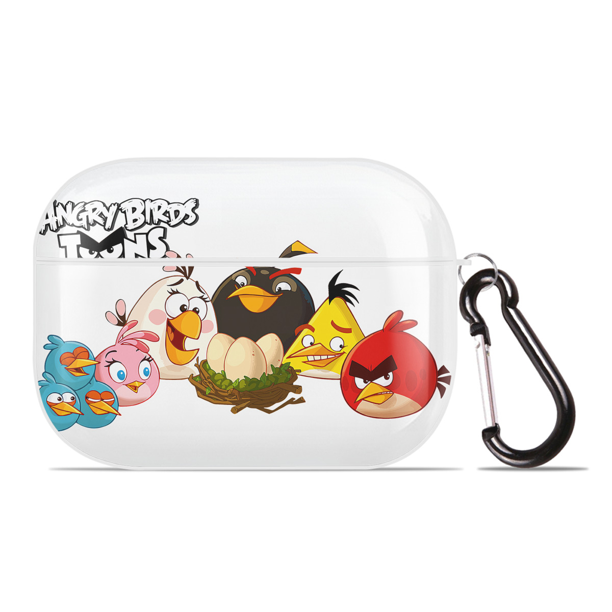 （画像用） Angry Birds アングリーバード 【AirPods Pro用】ハードシェル保護ケース 耐衝撃・防指紋・カラビナ付き商品仕様