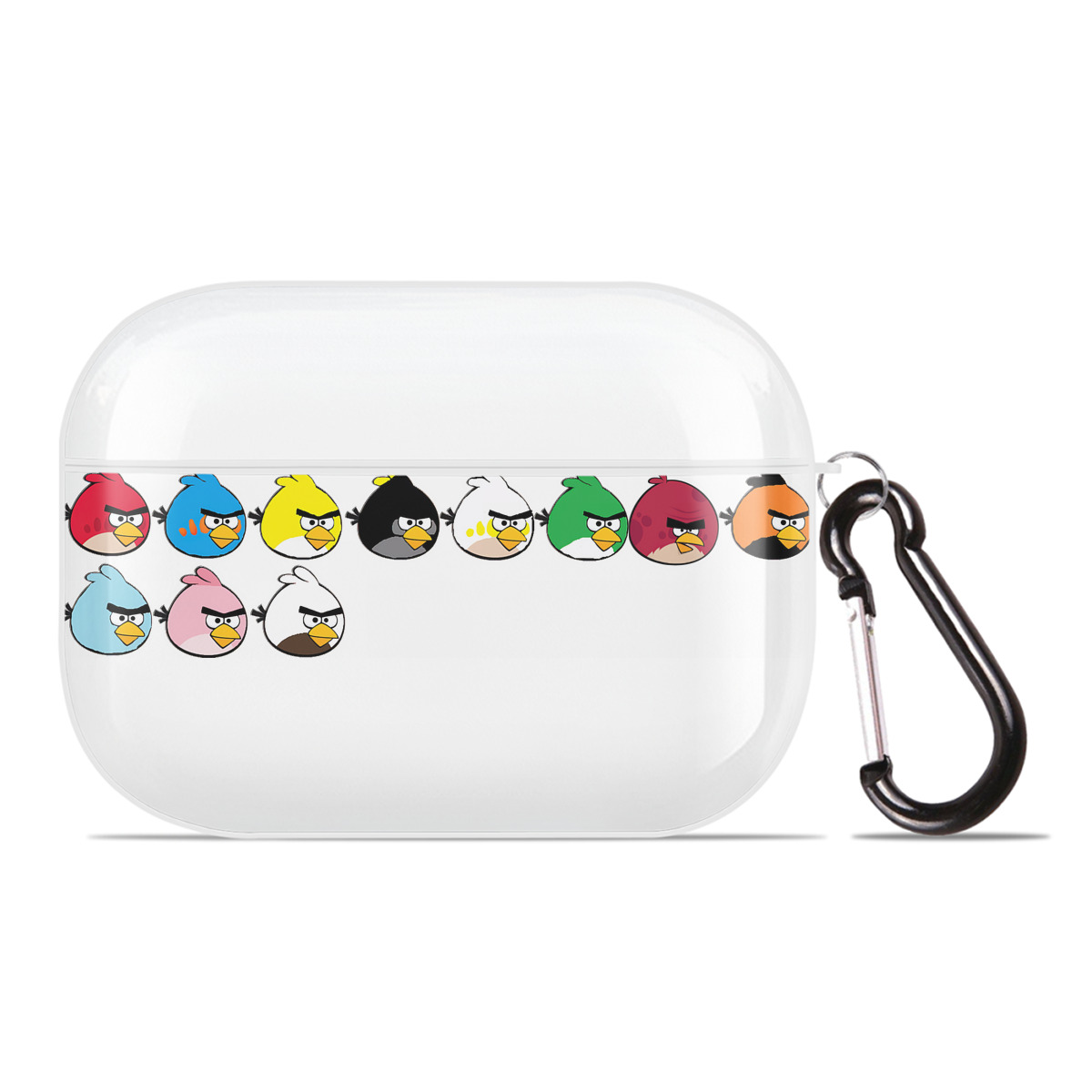 （画像用） Angry Birds アングリーバード 【AirPods Pro用】ハードシェル保護ケース 耐衝撃・防指紋・カラビナ付き商品仕様