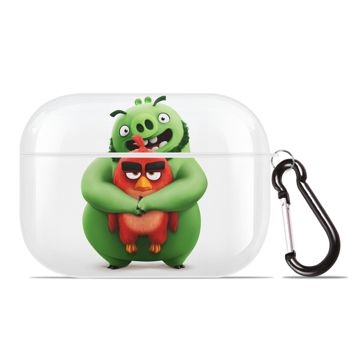 （画像用） Angry Birds アングリーバード 【AirPods Pro用】ハードシェル保護ケース 耐衝撃・防指紋・カラビナ付き商品仕様
