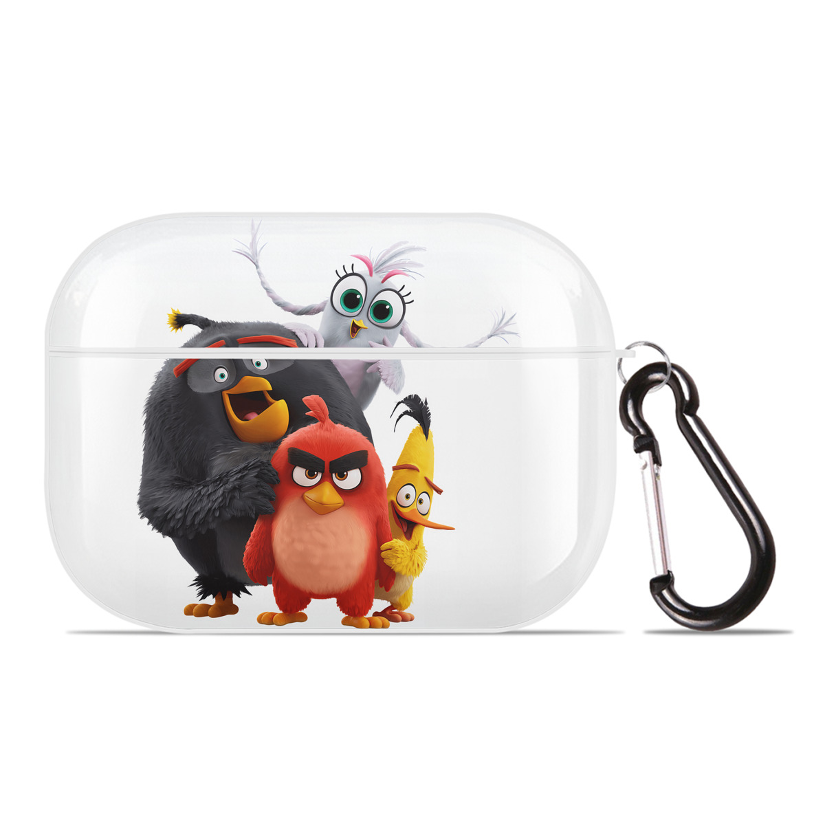 （画像用） Angry Birds アングリーバード 【AirPods Pro用】ハードシェル保護ケース 耐衝撃・防指紋・カラビナ付き商品仕様