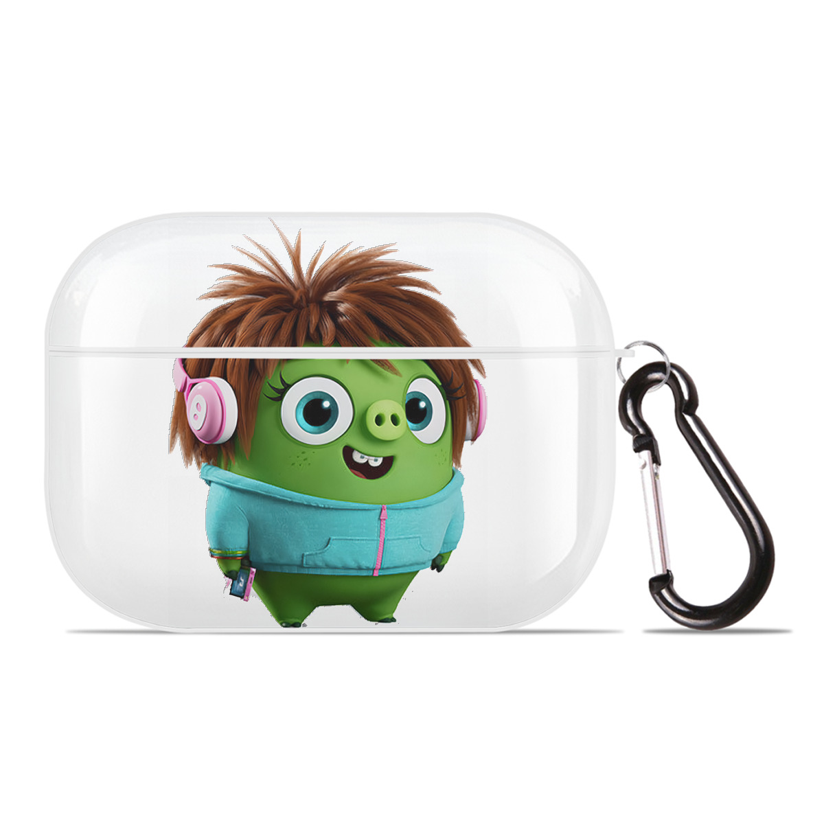 （画像用） Angry Birds アングリーバード 【AirPods Pro用】ハードシェル保護ケース 耐衝撃・防指紋・カラビナ付き商品仕様