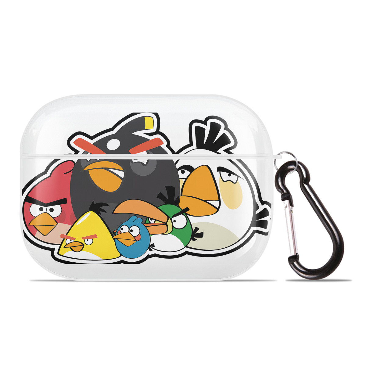 （画像用） Angry Birds アングリーバード 【AirPods Pro用】ハードシェル保護ケース 耐衝撃・防指紋・カラビナ付き商品仕様