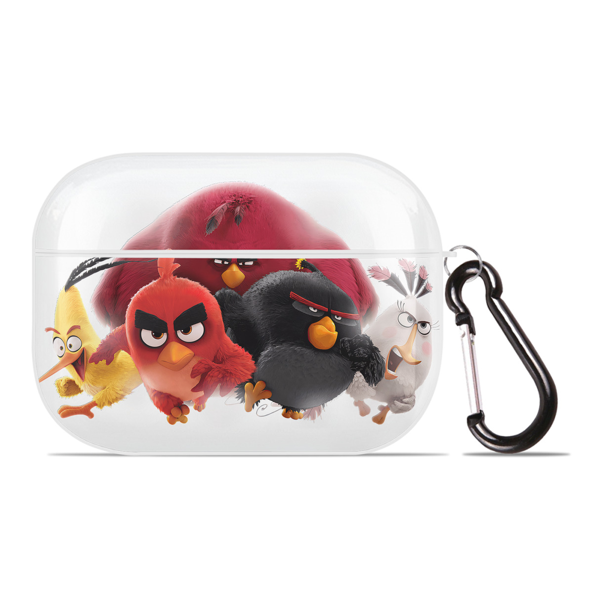 （画像用） Angry Birds アングリーバード 【AirPods Pro用】ハードシェル保護ケース 耐衝撃・防指紋・カラビナ付き商品仕様