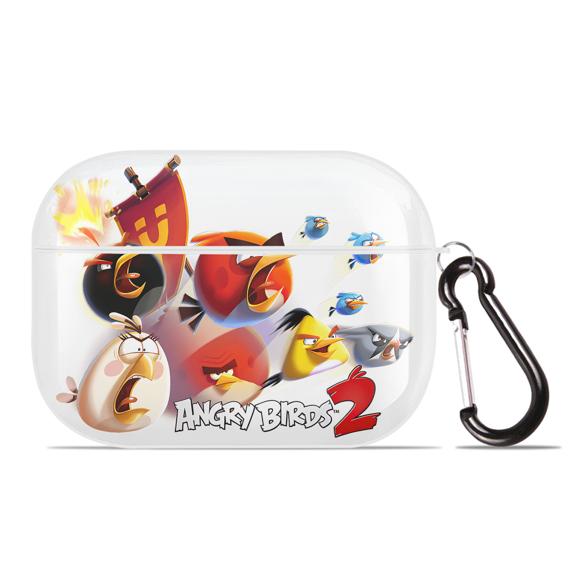 （画像用） Angry Birds アングリーバード 【AirPods Pro用】ハードシェル保護ケース 耐衝撃・防指紋・カラビナ付き商品仕様