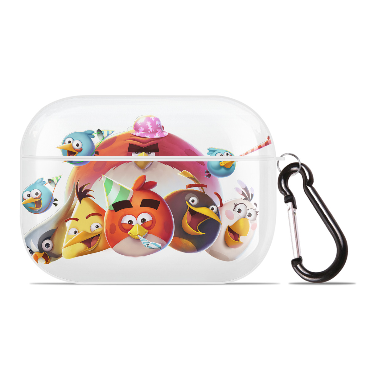 （画像用） Angry Birds アングリーバード 【AirPods Pro用】ハードシェル保護ケース 耐衝撃・防指紋・カラビナ付き商品仕様