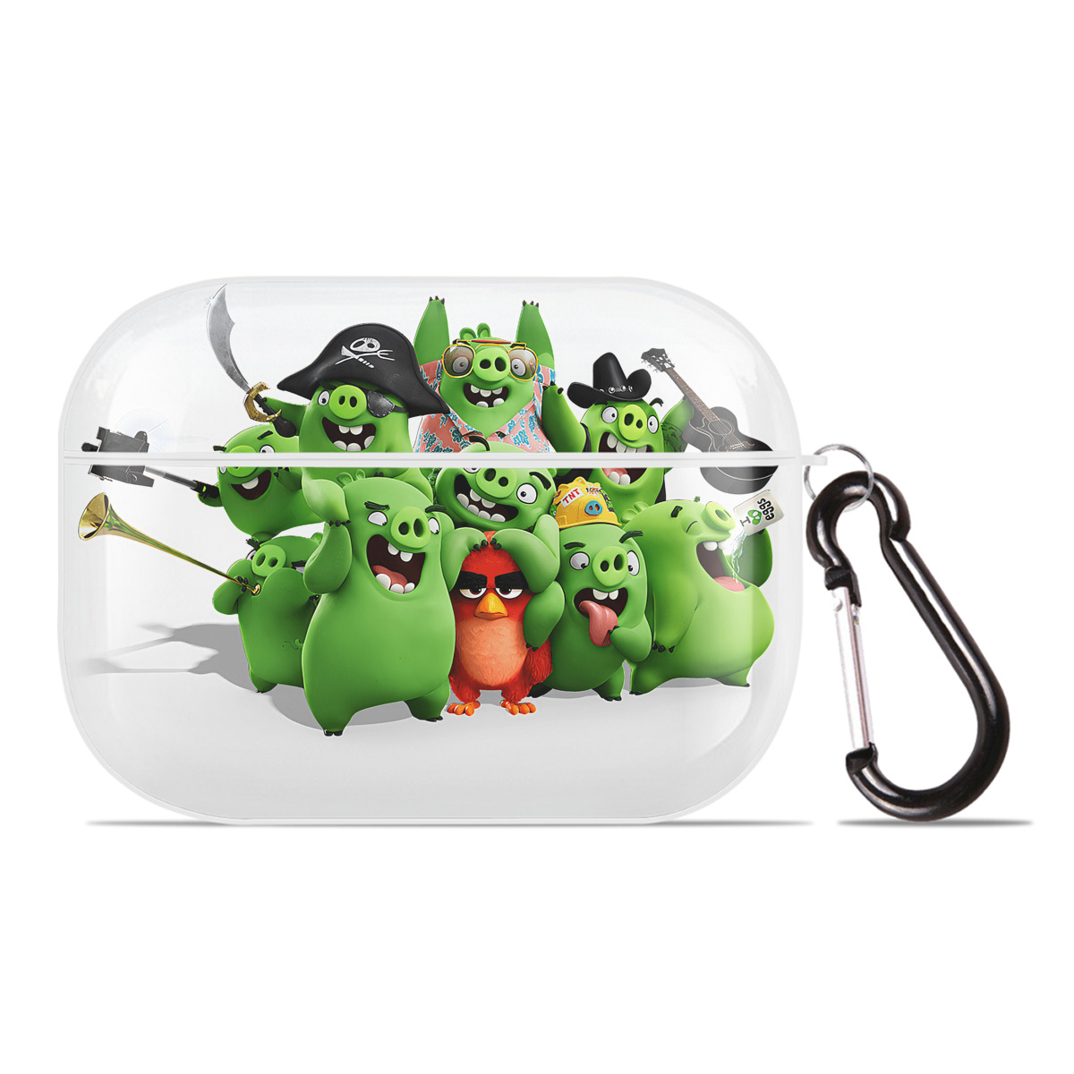 （画像用） Angry Birds アングリーバード 【AirPods Pro用】ハードシェル保護ケース 耐衝撃・防指紋・カラビナ付き商品仕様