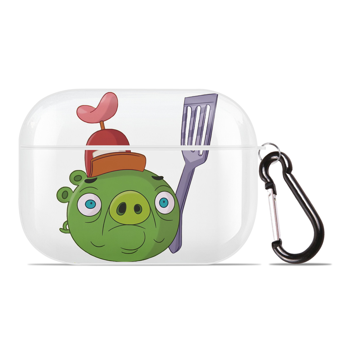 （画像用） Angry Birds アングリーバード 【AirPods Pro用】ハードシェル保護ケース 耐衝撃・防指紋・カラビナ付き商品仕様
