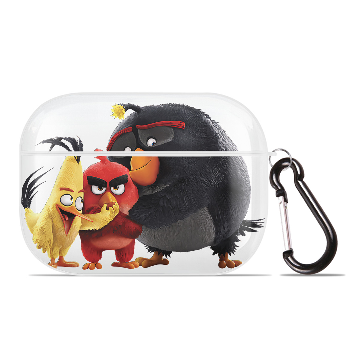 （画像用） Angry Birds アングリーバード 【AirPods Pro用】ハードシェル保護ケース 耐衝撃・防指紋・カラビナ付き商品仕様
