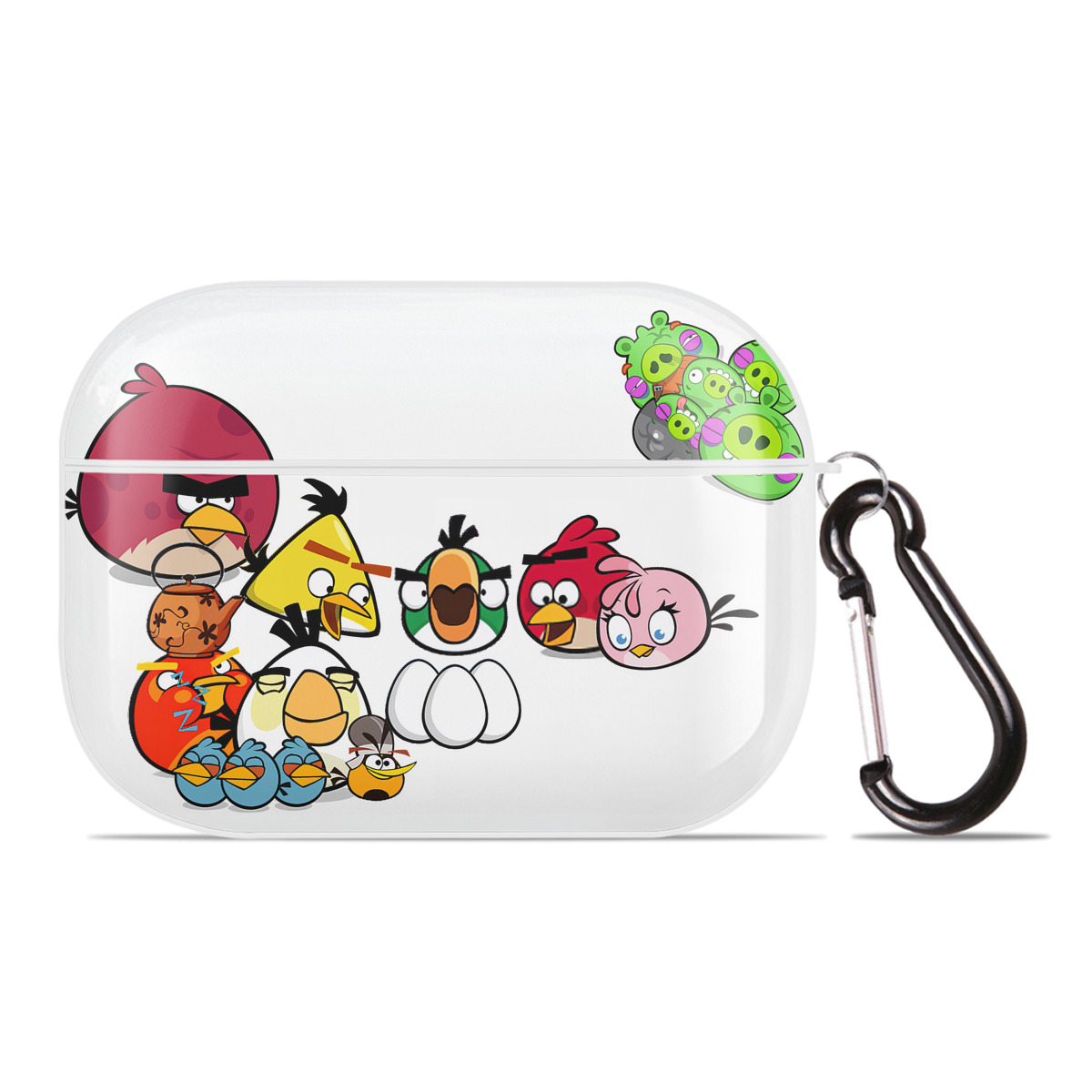 （画像用） Angry Birds アングリーバード 【AirPods Pro用】ハードシェル保護ケース 耐衝撃・防指紋・カラビナ付き商品仕様