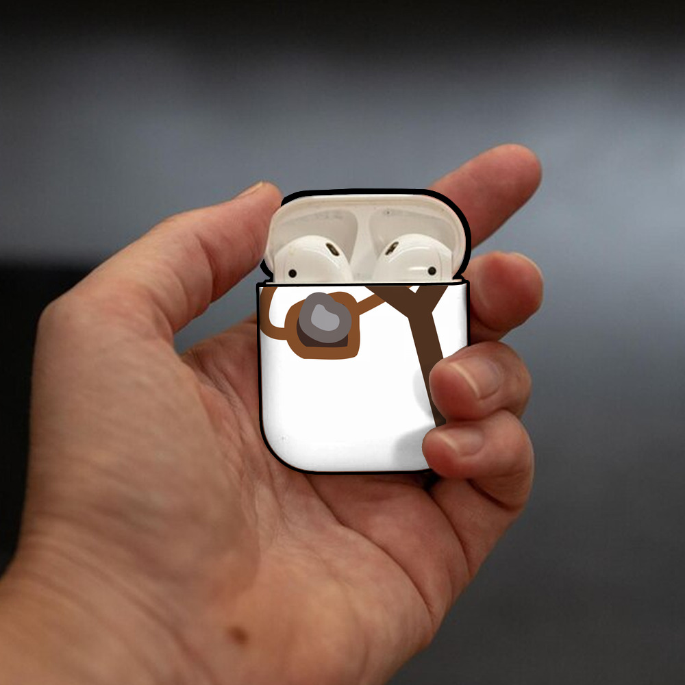 Angry Birds アングリーバード AirPods 第2世代保護ケース ハードシェル ブラック 耐衝撃・防指紋・カラビナ付き