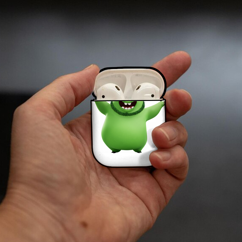 Angry Birds アングリーバード AirPods 第2世代保護ケース ハードシェル ブラック 耐衝撃・防指紋・カラビナ付き