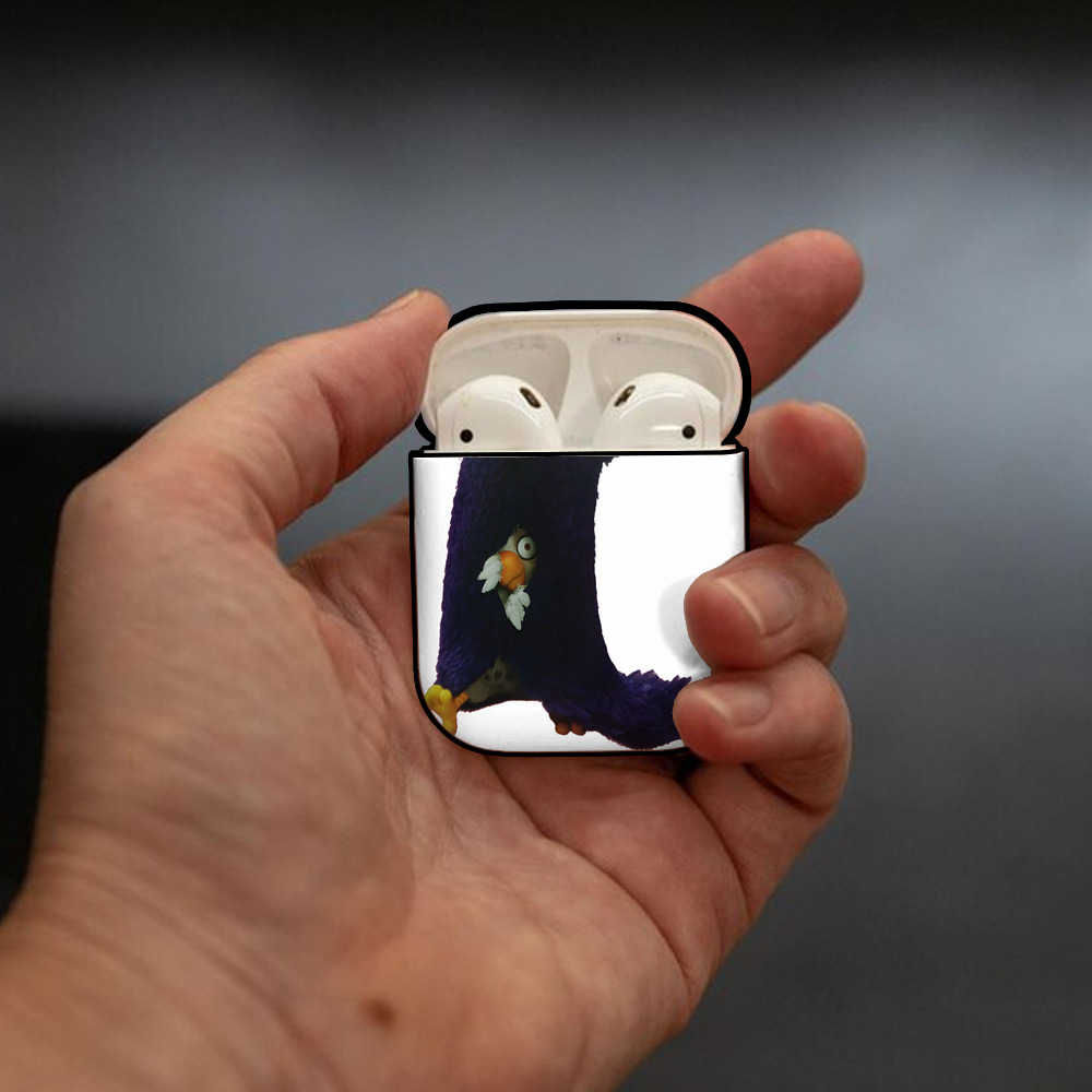 Angry Birds アングリーバード AirPods 第2世代保護ケース ハードシェル ブラック 耐衝撃・防指紋・カラビナ付き