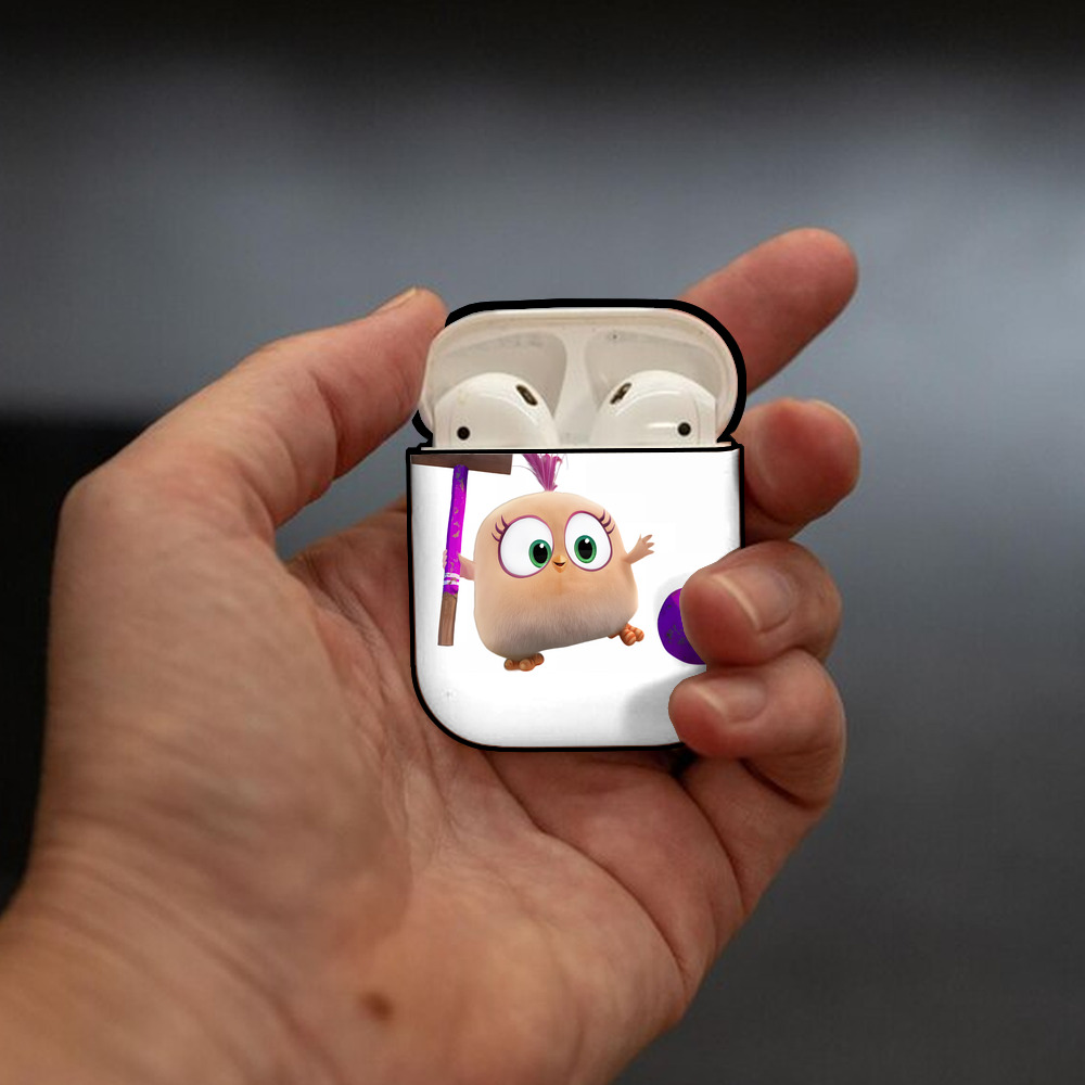 Angry Birds アングリーバード AirPods 第2世代保護ケース ハードシェル ブラック 耐衝撃・防指紋・カラビナ付き