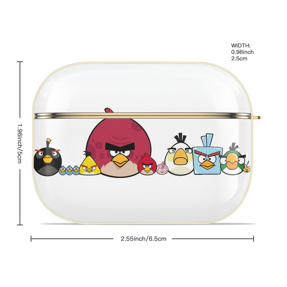 Angry Birds アングリーバード 【AirPods Pro用】ハードシェル保護ケース｜耐衝撃・防指紋・カラビナ付き商品仕様