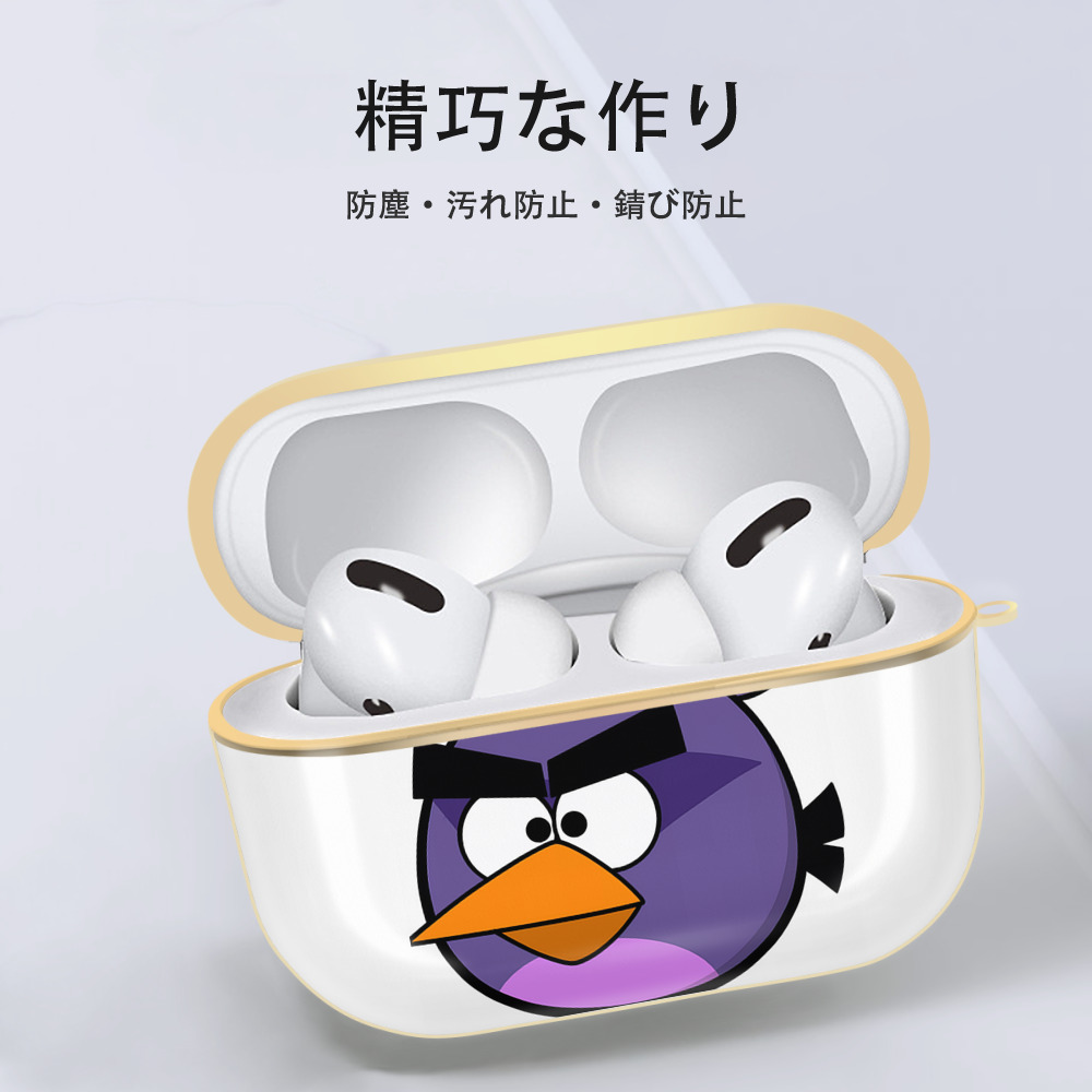 Angry Birds アングリーバード 【AirPods Pro用】ハードシェル保護ケース｜耐衝撃・防指紋・カラビナ付き商品仕様