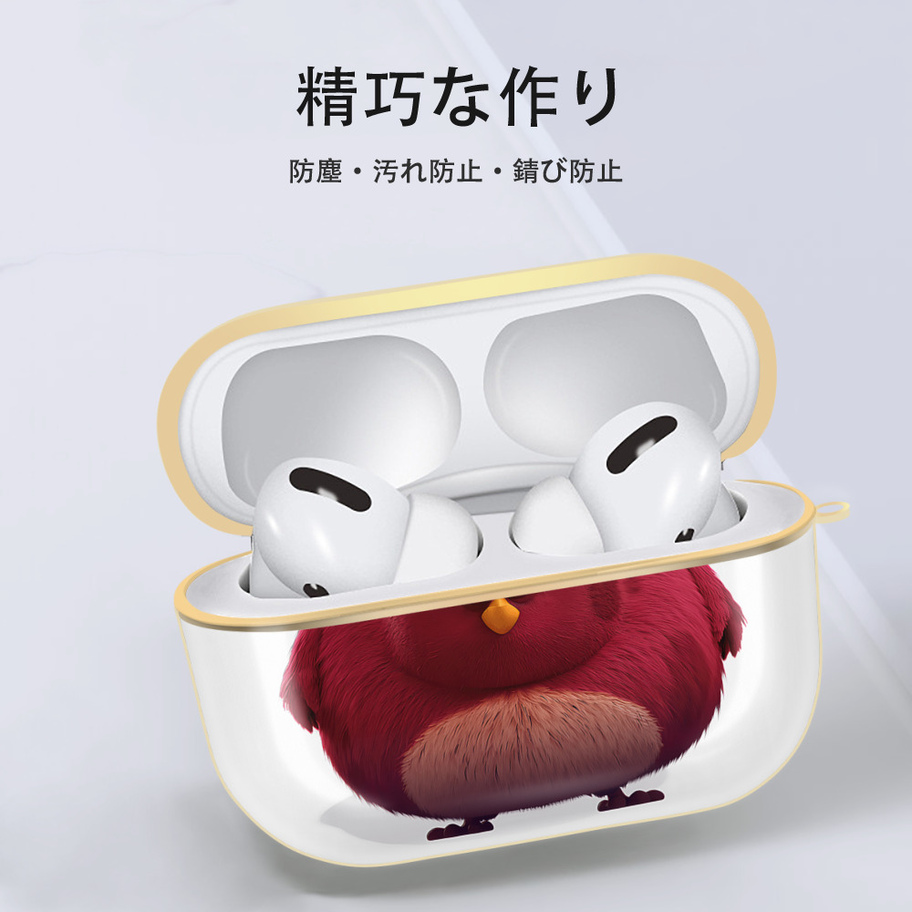 Angry Birds アングリーバード 【AirPods Pro用】ハードシェル保護ケース｜耐衝撃・防指紋・カラビナ付き商品仕様