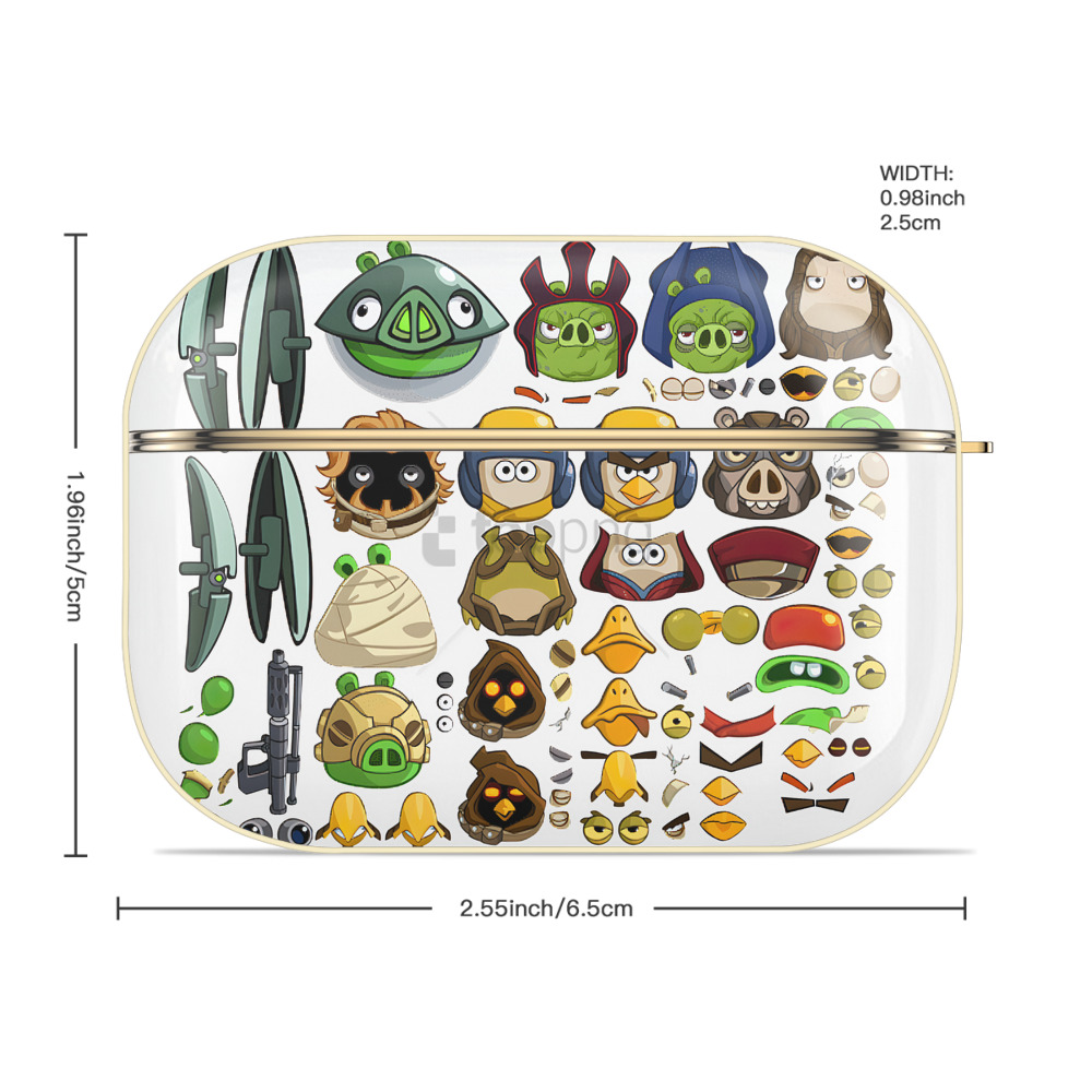 Angry Birds アングリーバード 【AirPods Pro用】ハードシェル保護ケース｜耐衝撃・防指紋・カラビナ付き商品仕様