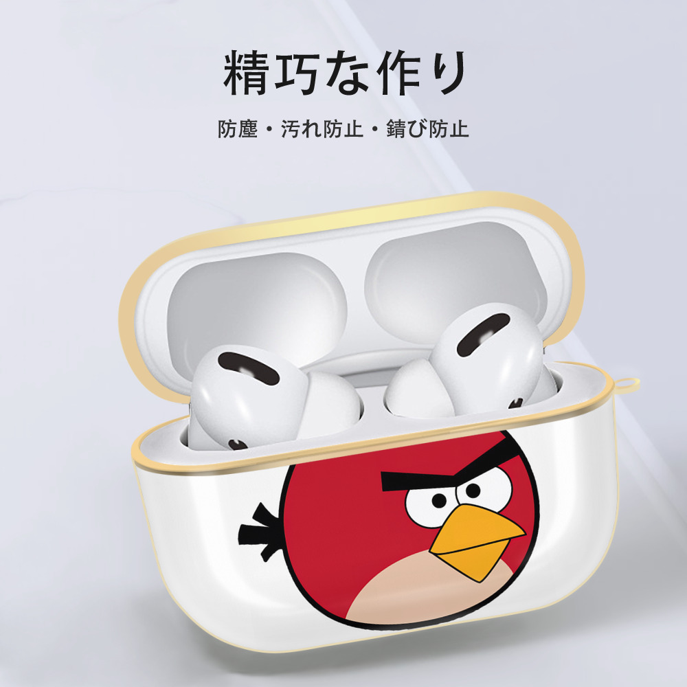 Angry Birds アングリーバード 【AirPods Pro用】ハードシェル保護ケース｜耐衝撃・防指紋・カラビナ付き商品仕様