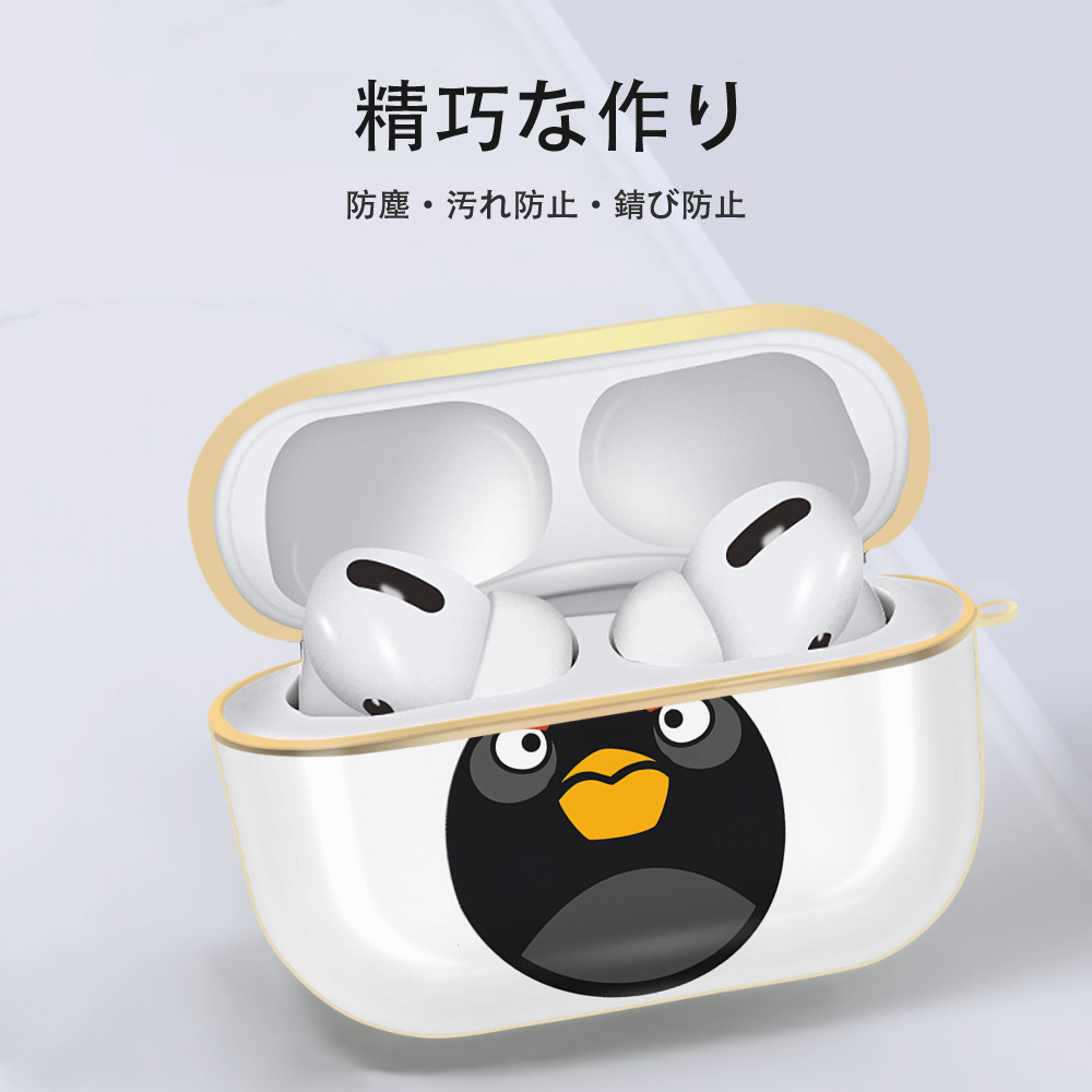Angry Birds アングリーバード 【AirPods Pro用】ハードシェル保護ケース｜耐衝撃・防指紋・カラビナ付き商品仕様