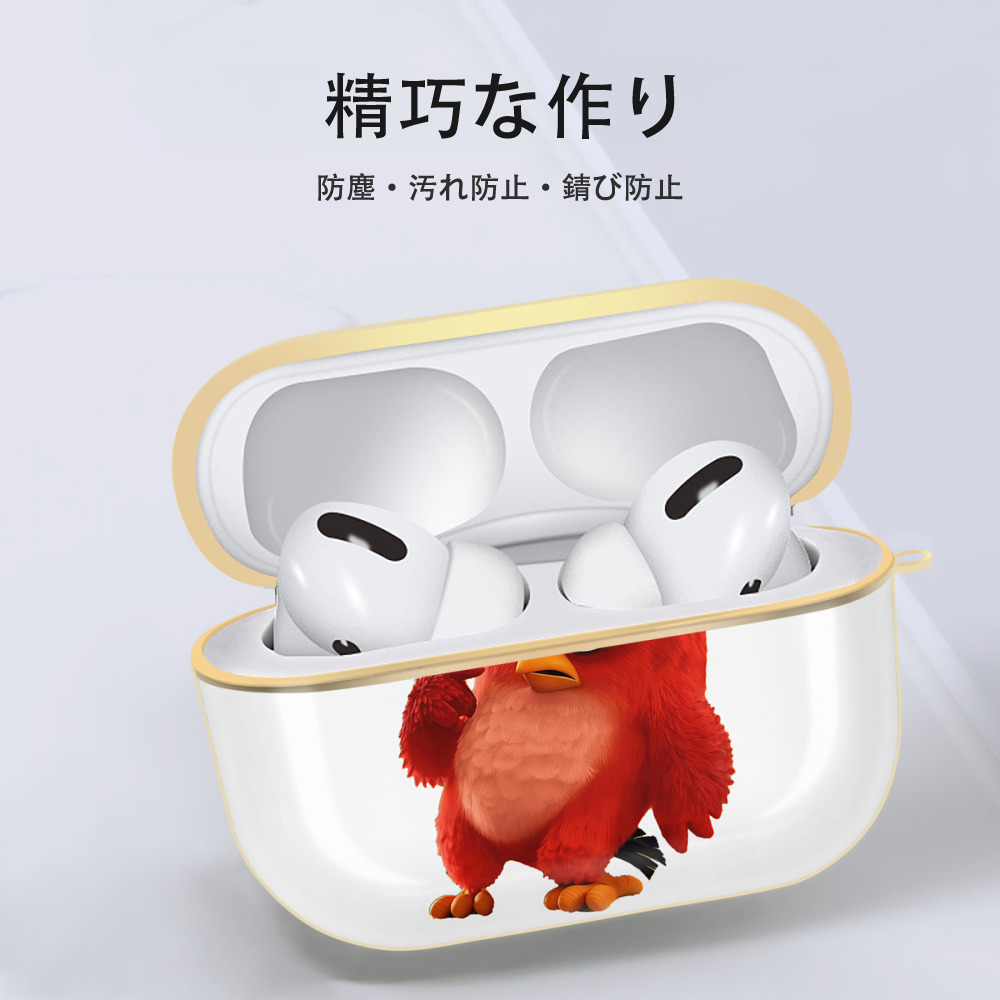 Angry Birds アングリーバード 【AirPods Pro用】ハードシェル保護ケース｜耐衝撃・防指紋・カラビナ付き商品仕様