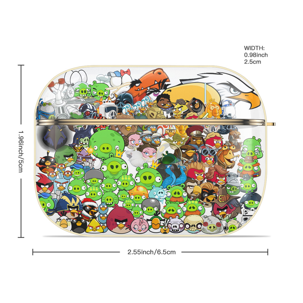 Angry Birds アングリーバード 【AirPods Pro用】ハードシェル保護ケース｜耐衝撃・防指紋・カラビナ付き商品仕様