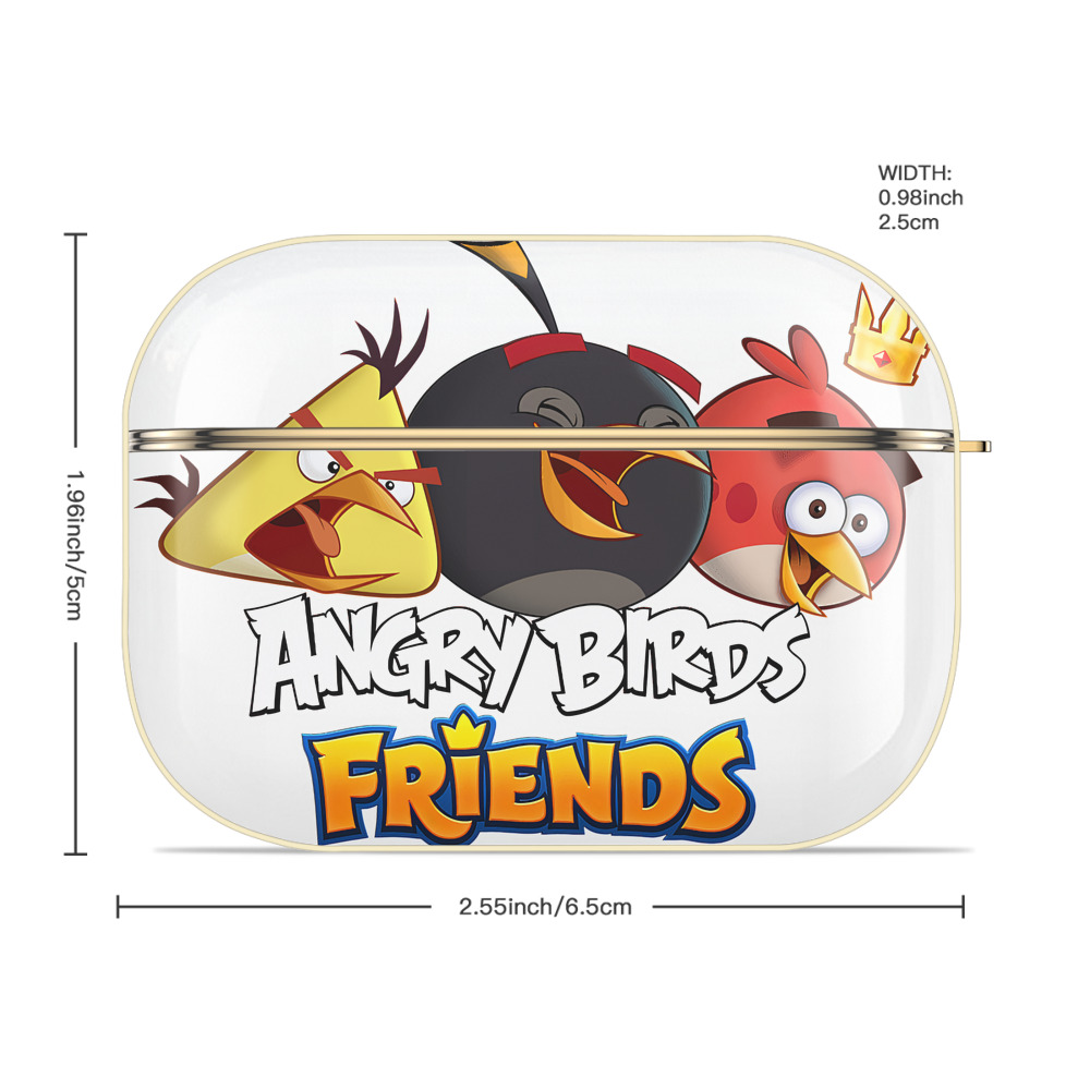 Angry Birds アングリーバード 【AirPods Pro用】ハードシェル保護ケース｜耐衝撃・防指紋・カラビナ付き商品仕様