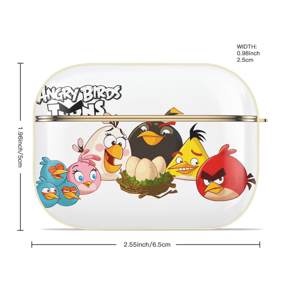 Angry Birds アングリーバード 【AirPods Pro用】ハードシェル保護ケース｜耐衝撃・防指紋・カラビナ付き商品仕様