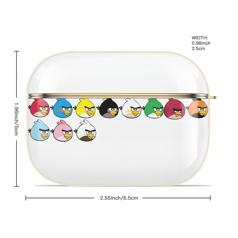 Angry Birds アングリーバード 【AirPods Pro用】ハードシェル保護ケース｜耐衝撃・防指紋・カラビナ付き商品仕様