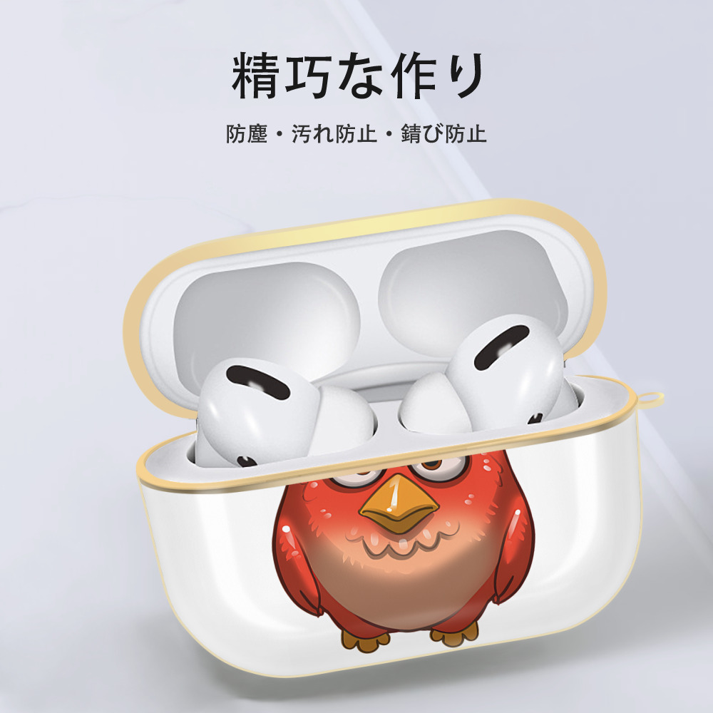 Angry Birds アングリーバード 【AirPods Pro用】ハードシェル保護ケース｜耐衝撃・防指紋・カラビナ付き商品仕様