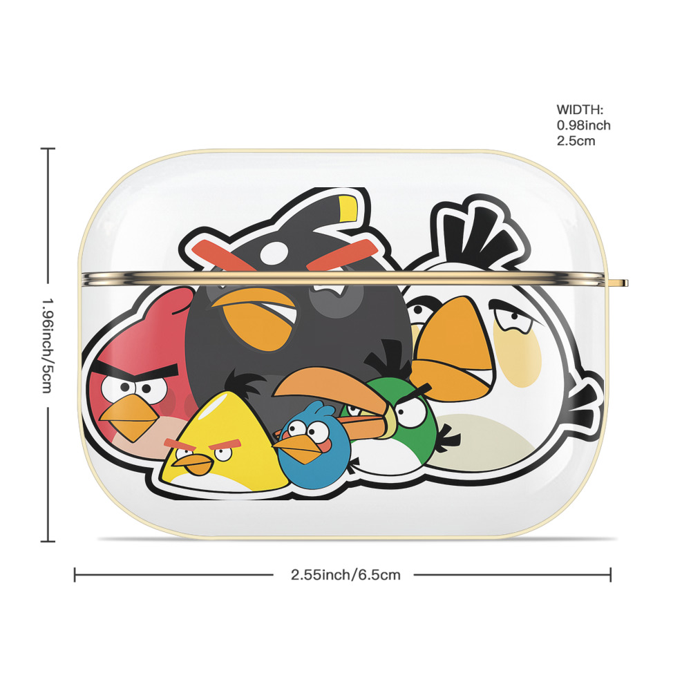 Angry Birds アングリーバード 【AirPods Pro用】ハードシェル保護ケース｜耐衝撃・防指紋・カラビナ付き商品仕様