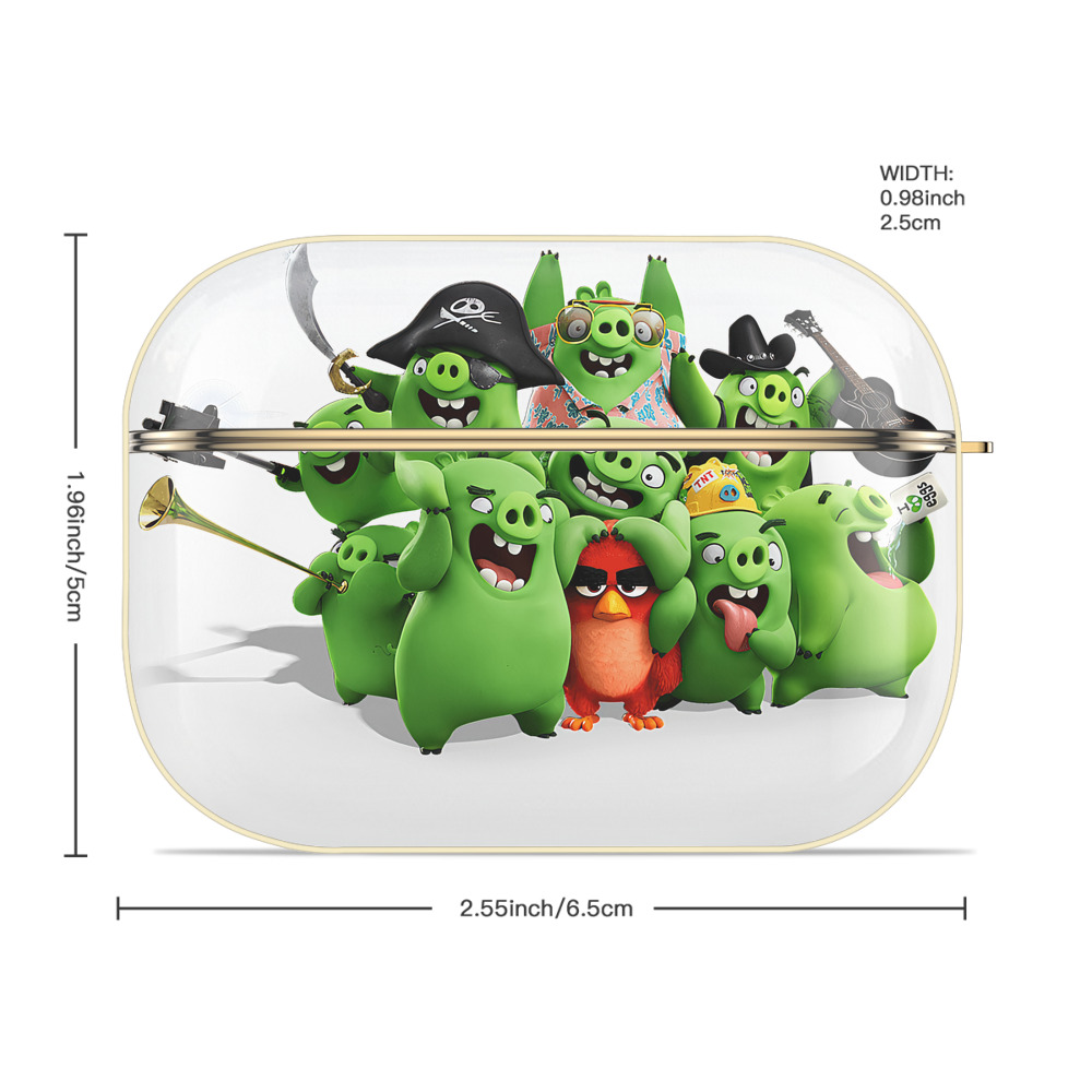 Angry Birds アングリーバード 【AirPods Pro用】ハードシェル保護ケース｜耐衝撃・防指紋・カラビナ付き商品仕様