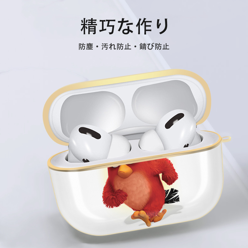 Angry Birds アングリーバード 【AirPods Pro用】ハードシェル保護ケース｜耐衝撃・防指紋・カラビナ付き商品仕様