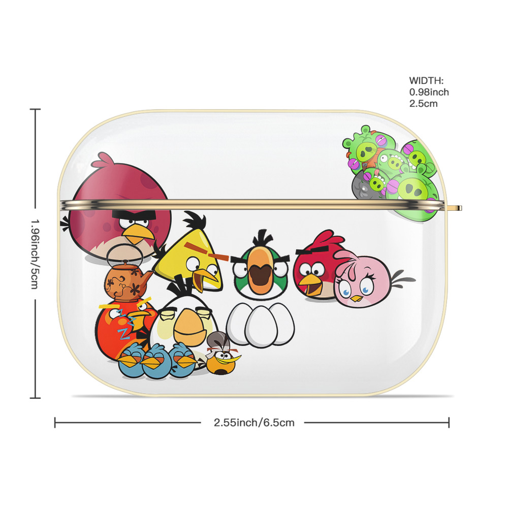 Angry Birds アングリーバード 【AirPods Pro用】ハードシェル保護ケース｜耐衝撃・防指紋・カラビナ付き商品仕様
